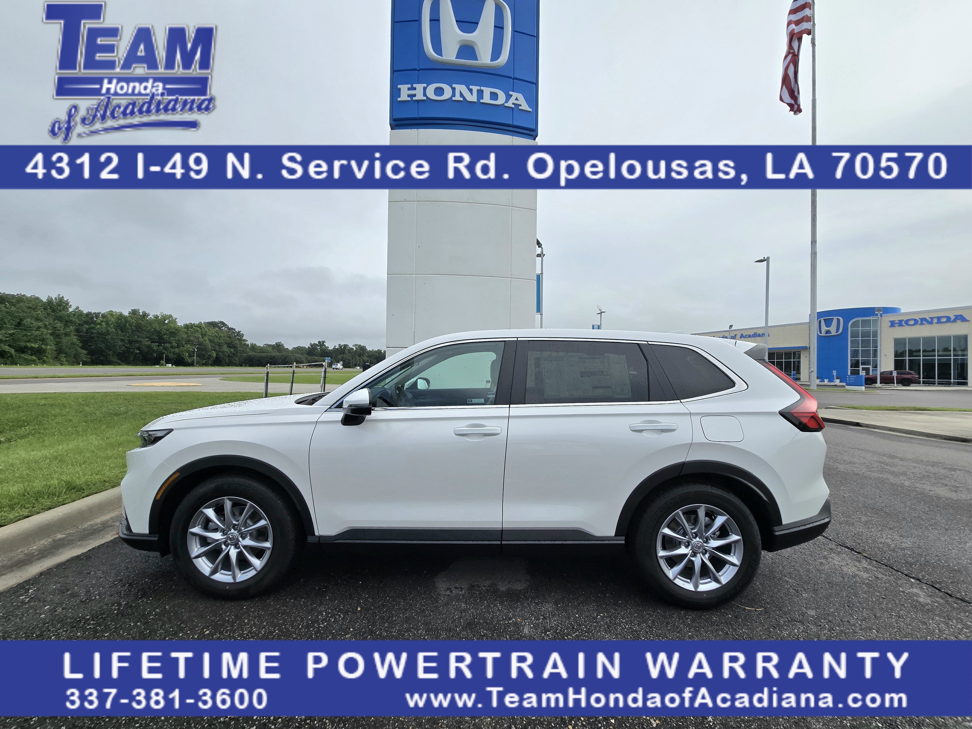 2026 Honda CR-V EX in Platinum White Pearl — front three-quarter view